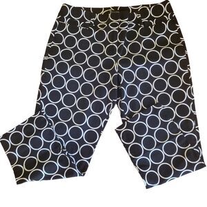 7th Avenue Design Studio New York & Co Black White Wide Leg Pants Size 12
